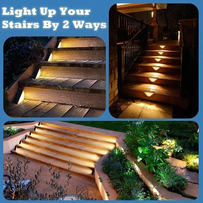 Lampe Solaire Escalier LED Blanc Chaud Étanche IP65
