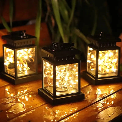 Lanterne Solaire Extérieure à Suspendre Fil Lumineux LED