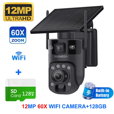 Caméra de Surveillance Solaire INQMEGA 4G 12MP Zoom Optique 60X