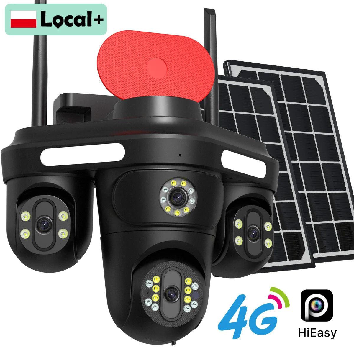 Caméra Solaire 4G 4 Objectifs Suivi IA