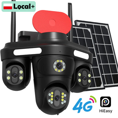 Caméra Solaire 4G 4 Objectifs Suivi IA