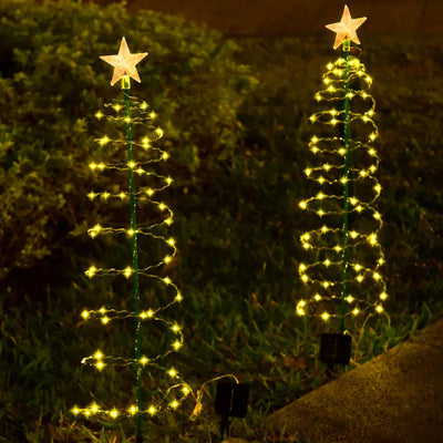 Guirlande Solaire Sapin de Noël LED RVB IP65 Étoile