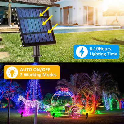 Projecteur Solaire RGB Étanche IP65 Éclairage Festif Jardin