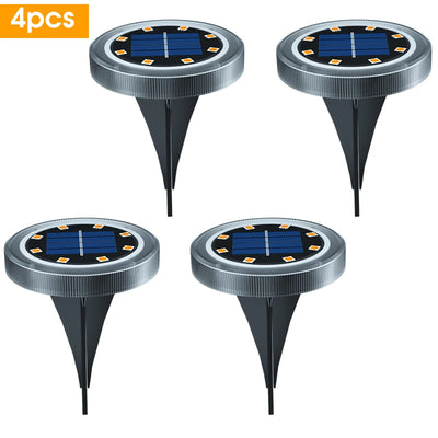 Spot Solaire LED Disque Antidérapant IP65 Jardin Patio Pelouse