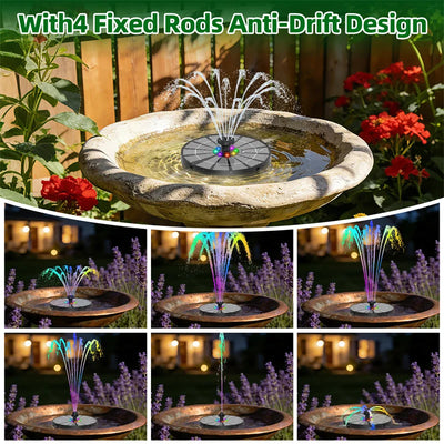 Fontaine Solaire LED Extérieure pour Bassin de Jardin