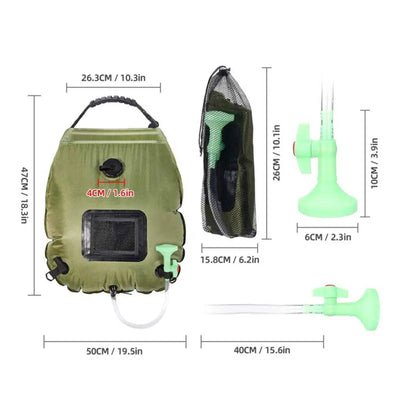 Douche Solaire Nomade Pliable avec Robinet Rotatif