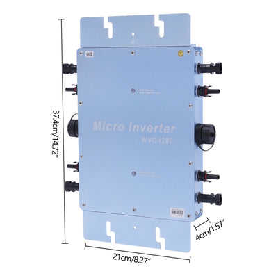 Micro-Onduleur Solaire 1200W MPPT Étanche IP65