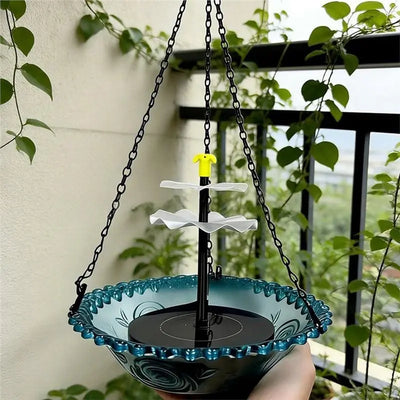 Fontaine Solaire Suspendue à Cascade pour Colibris