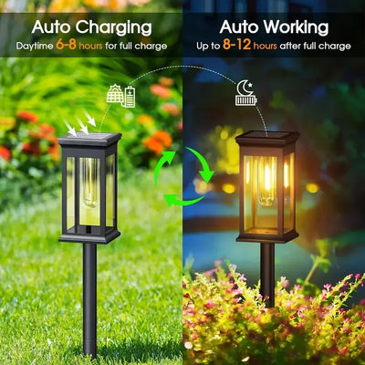 Piquets Solaires Jardin Détachables Lot Panneau Intégré IP65