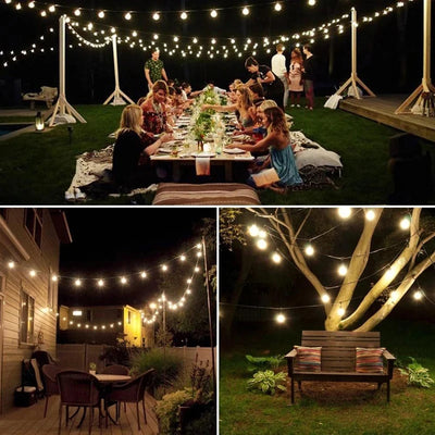 Guirlande Solaire Extérieur Globe Cristal 60 LED, 8 Modes IP65