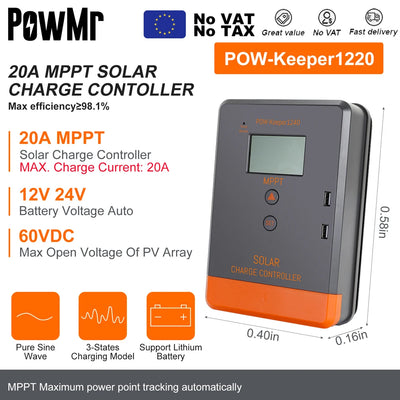 Régulateur de Charge Solaire MPPT PWM - vue 17