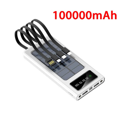 Power Bank Solaire 200000mAh USB 4 en 1