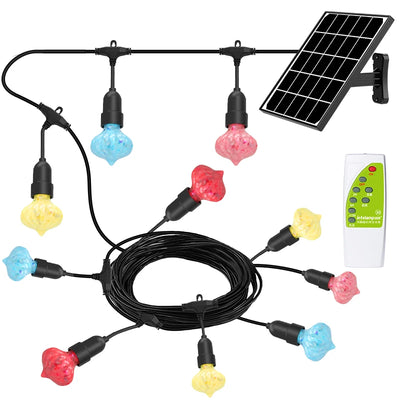Guirlande Solaire Boules de Cristal Lanternes