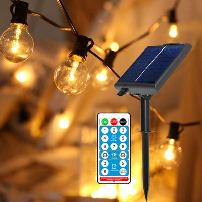 Guirlande Solaire Extérieur G40 avec Télécommande Globe IP65