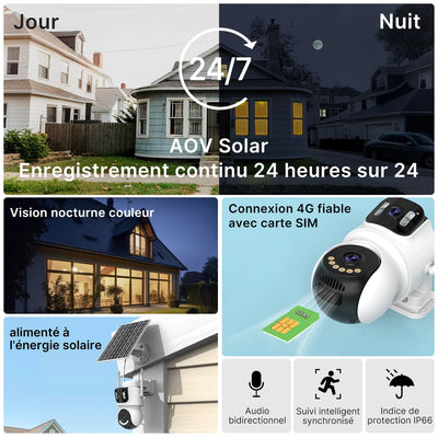 Caméra Solaire 4G Extérieure PTZ Sans Fil - vue 2