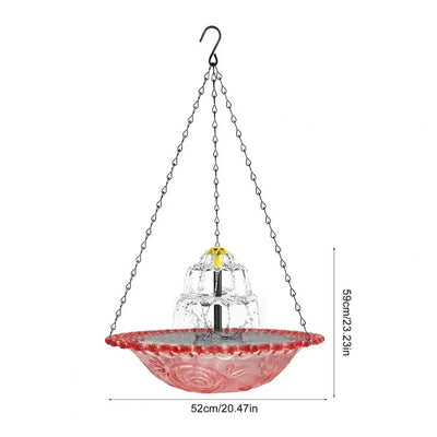 Fontaine Solaire Suspendue Cascade Abreuvoir pour Colibris