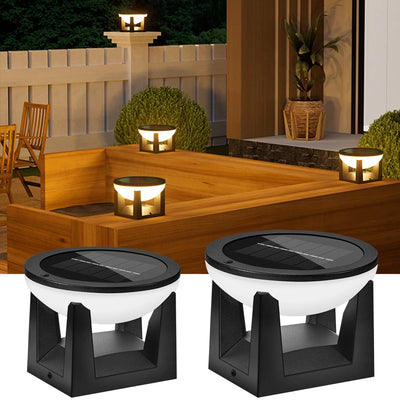 Lampe Solaire Pilier Poteau LED Capuchon Clôture IP65 Étanche