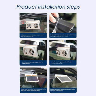 Ventilateur Solaire Portable de Ventilation pour Voiture