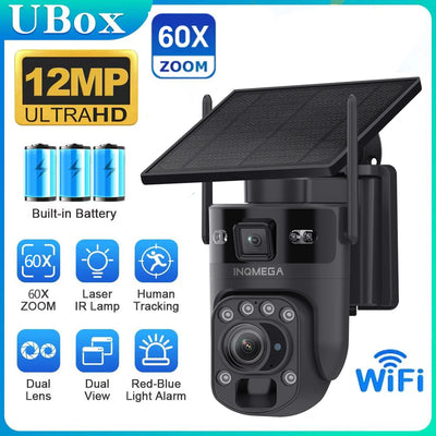 Caméra de Surveillance Solaire INQMEGA 4G 12MP Zoom Optique 60X