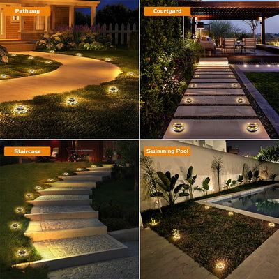 Spot Solaire Encastrable au Sol IP65 Éclairage Paysage Jardin