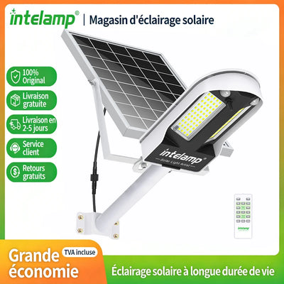 Lampe Solaire de Rue 3000LM Double 180° Détecteur Mouvement