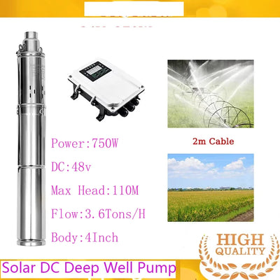 Pompe Solaire de Forage Contrôleur Externe et Capteur de Niveau