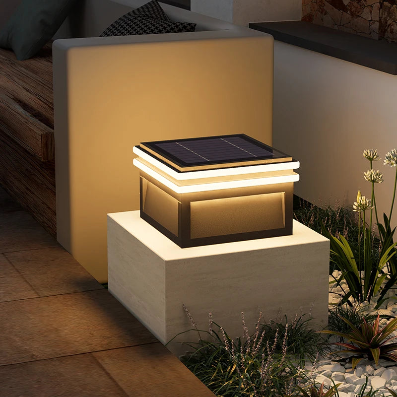 Lampe Solaire Pilier de Portail Étanche