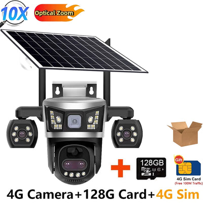 Camera Solaire 4G Exterieure Zoom 10x