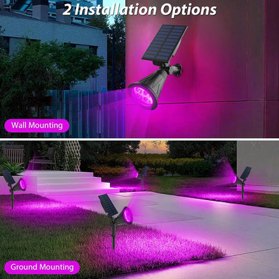 Lampe Solaire Paysage LED Lumière Noire IP65 Jardin