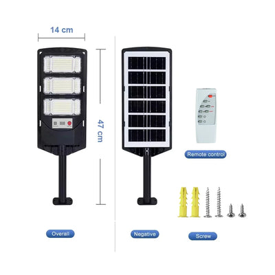 Projecteur Solaire LED 1200W Capteur Mouvement Jardin
