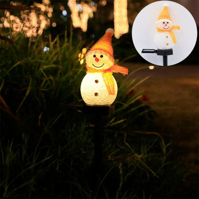 Piquet Solaire Bonhomme de Neige pour Pelouse et Cour