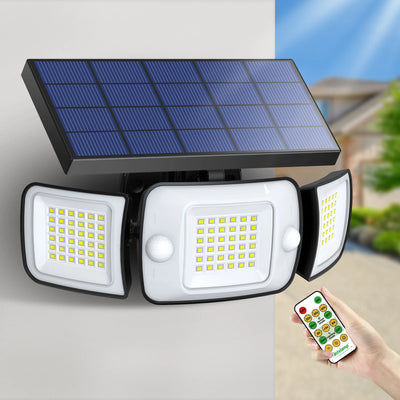 Lampe Solaire Murale 6000mAh Double Capteur Jardin
