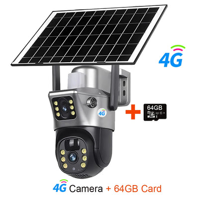 Caméra Solaire 4G WiFi Double Objectif 4K - vue 13