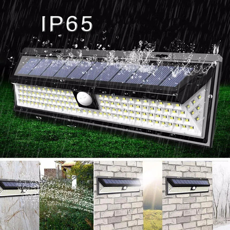Applique Murale Solaire Extérieur Détecteur de Mouvement 118 LED