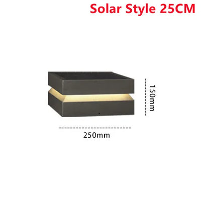 Lampe Solaire de Pilier Inox Étanche IP65
