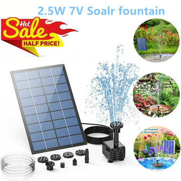 Fontaine Solaire 6 Buses avec Tuyau 1,2 M pour Bassin