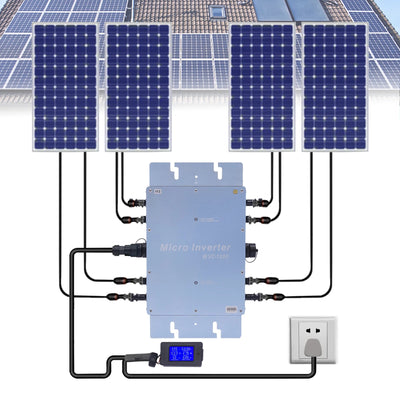 Micro-Onduleur Solaire 1200W MPPT Étanche IP65