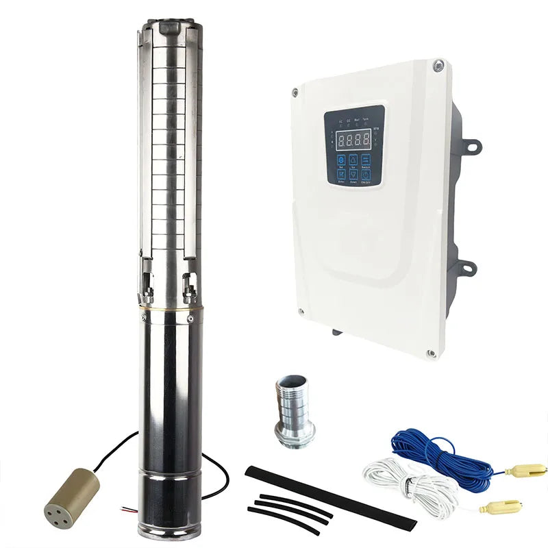 Pompe Submersible Solaire 1,5HP Puits Profond 132m