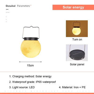 Applique Solaire Murale Lune LED Étanche