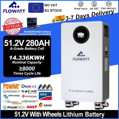 Batterie Solaire LiFePO4 48V 280Ah 14,3 kWh