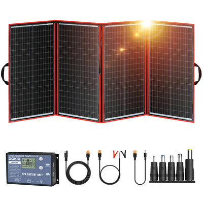 Kit Panneau Solaire Portable Pliable 18V Camping Voyage
