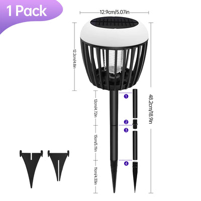 Lampe Solaire Anti-Moustique LED Imperméable Répulsif Jardin