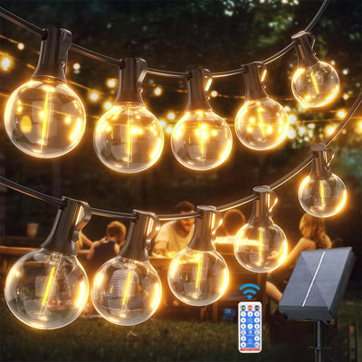 Guirlande Solaire Extérieur G40 Ampoules LED Étanche IP65