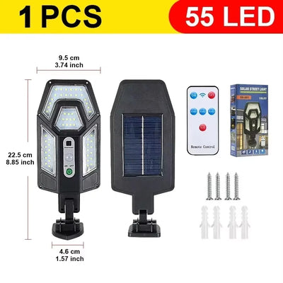 Lampe Solaire Extérieure Puissante avec Détecteur de Mouvement 4 Modes IP65