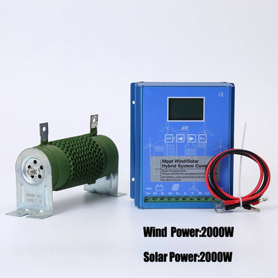 Régulateur Hybride MPPT Solaire et Éolien 3000W 12V 24V 48V