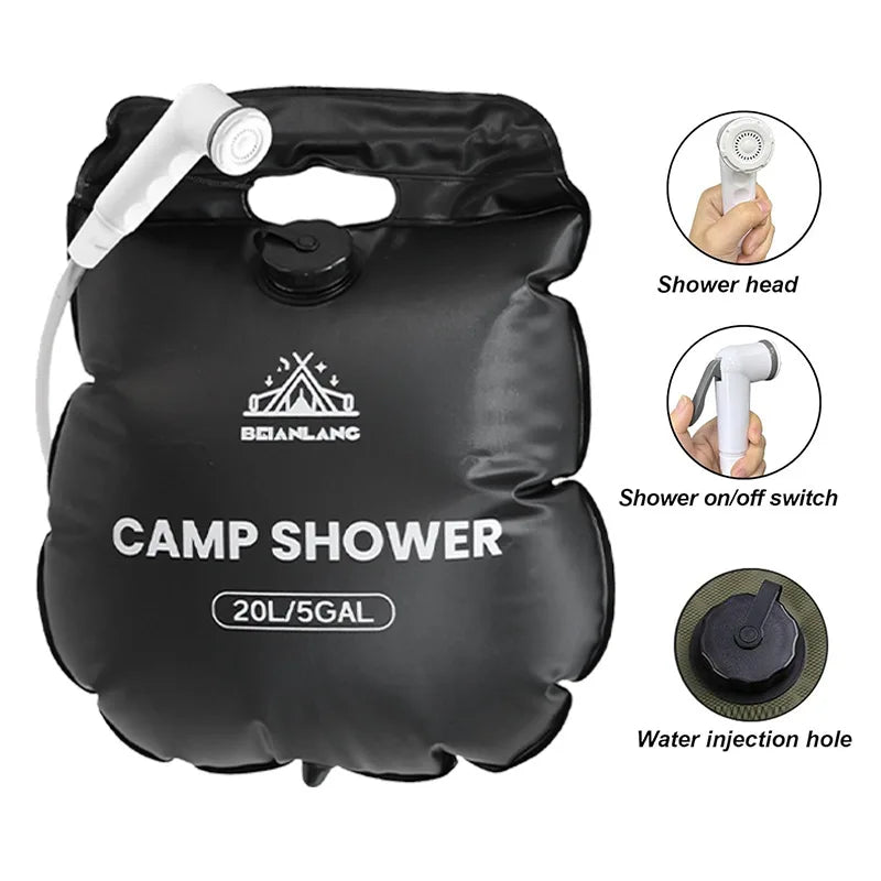 Sac de Douche Solaire 20L avec Tuyau