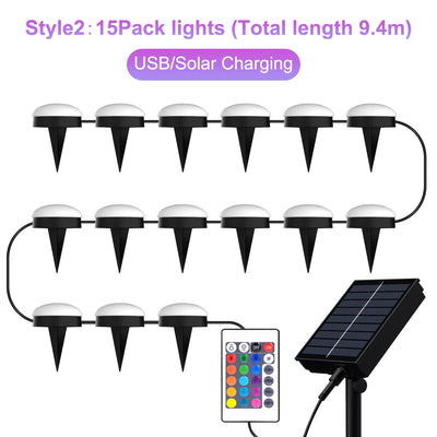 Spot Solaire Encastrable Sol LED Décoratif Jardin Marches