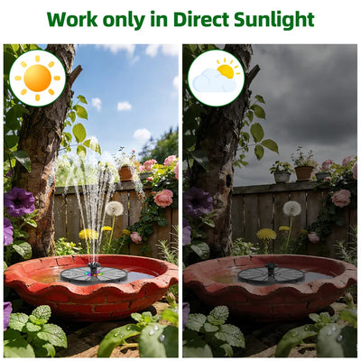 Fontaine Solaire LED Extérieure pour Bassin de Jardin