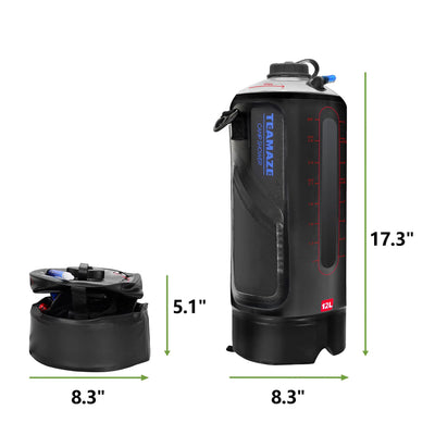 Douche Solaire Pressurisée TEAMAZE 12 L à Pompe