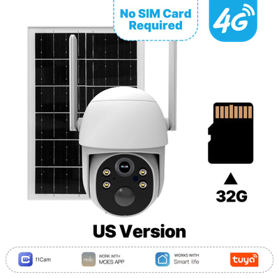 Caméra Solaire 4G Extérieure Sans Abonnement